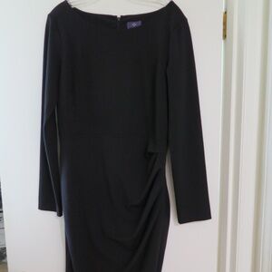 NYDJ women's black stretch lined long sleeved dress size 12